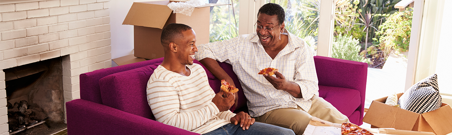 Father and son enjoying their time together